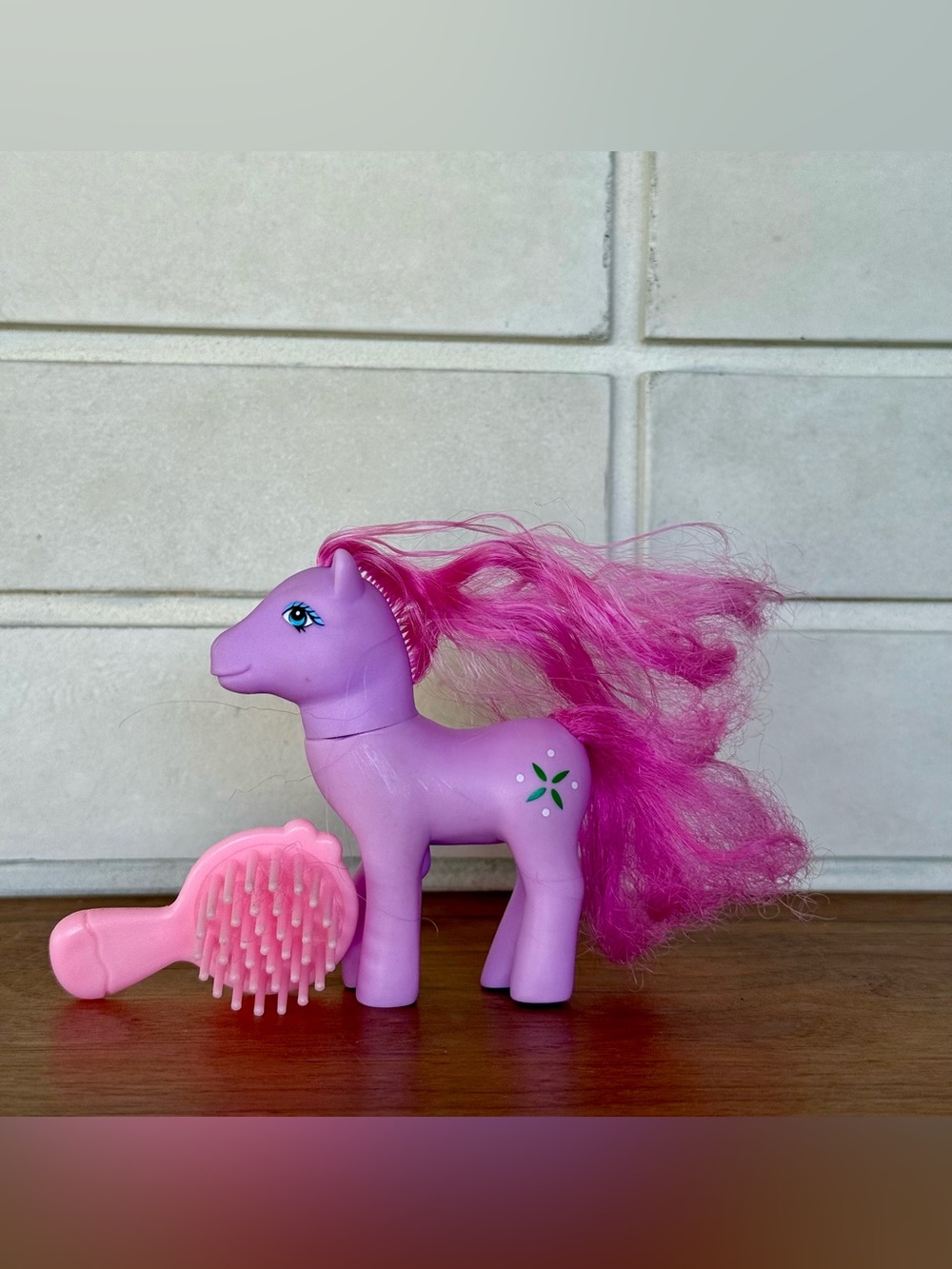 Toysmith Precious Ponies Purple Pony * With Brush * Flower Star Mark